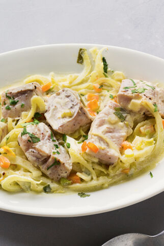 Fenchelgemüse mit Seelachs Fenchelgemüse mit Seelachs