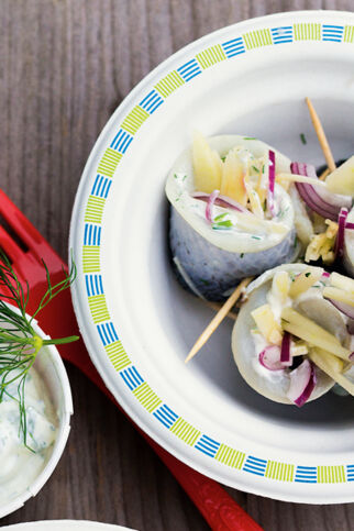 Gabelrollmöpse mit Dillsahne Gabelrollmöpse mit Dillsahne