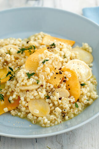 Graupenrisotto mit Steckrübengemüse Graupenrisotto mit Steckrübengemüse