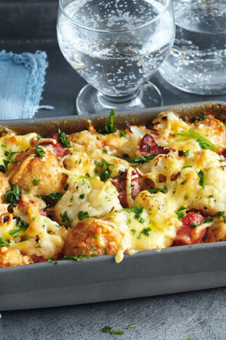 Blumenkohl mit Miniknödel Blumenkohl mit Miniknödel