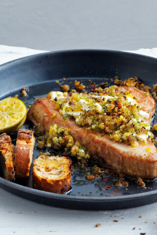 Limetten-Thunfisch mit Feta Limetten-Thunfisch mit Feta