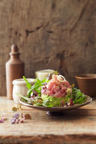 Thunfischtatar mit Avocado und Shiitake Thunfischtatar mit Avocado und Shiitake