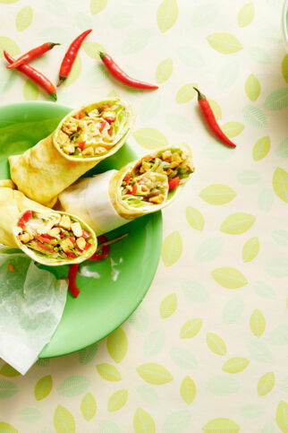Asia-Pfannkuchen-Wrap