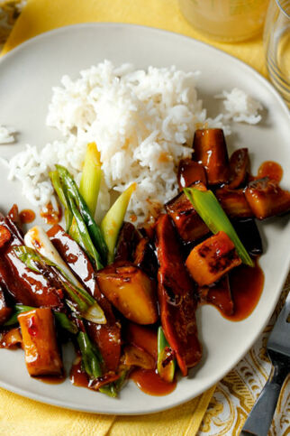 Auberginen mit Seitan