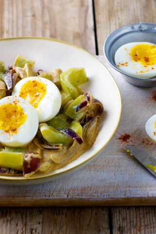Gurkengemüse mit Eiern Gurkengemüse mit Eiern
