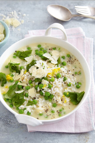 Erbsen-Zitronen-Risotto