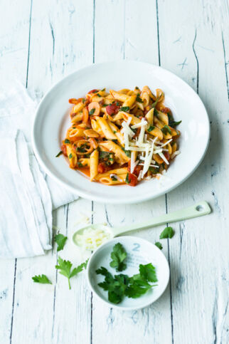 Penne all’arrabbiata Penne all’arrabbiata