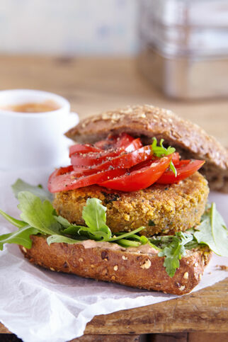 Kichererbsen-Quinoa-Burger Kichererbsen-Quinoa-Burger