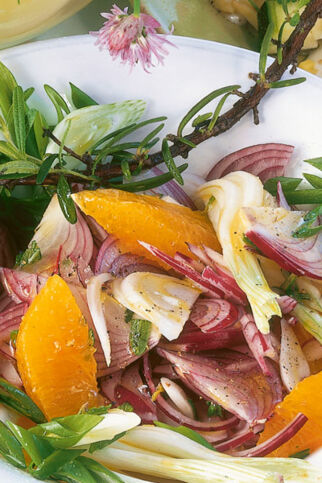 Orangensalat mit Zwiebeln