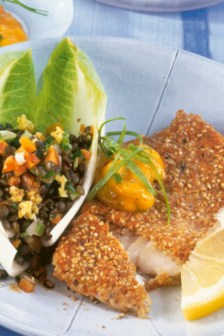 Zander in Sesamkruste Zander in Sesamkruste