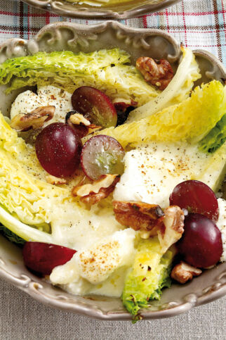 Wirsing mit Trauben und Ziegenkäse Wirsing mit Trauben und Ziegenkäse