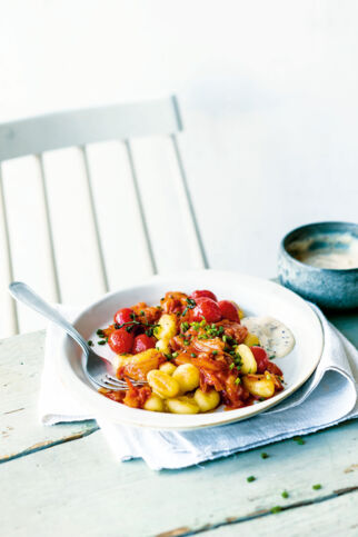 Kimchi-Gnocchi mit Joghurt-Dip Kimchi-Gnocchi mit Joghurt-Dip