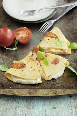 Tomaten-Mozzarella-Omelett