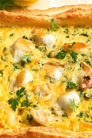 Kräuter-Heilbutt-Quiche Kräuter-Heilbutt-Quiche