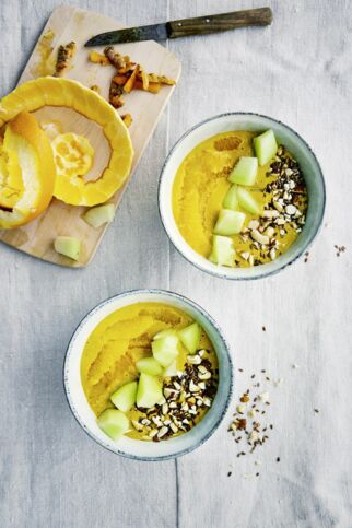 Gelbe Smoothie-Bowl Gelbe Smoothie-Bowl