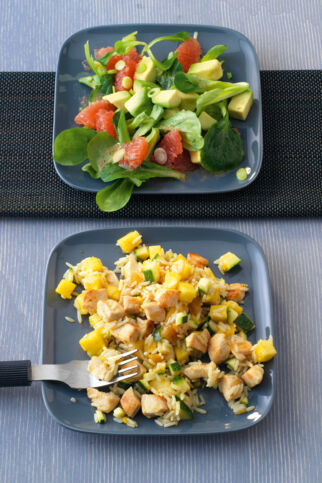 Hähnchenbrustsalat mit Zucchini Hähnchenbrustsalat mit Zucchini