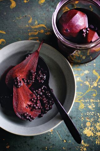 Birnen mit Holunderbeeren Birnen mit Holunderbeeren