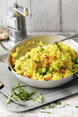 Gebratener Kurkumareis Gebratener Kurkumareis