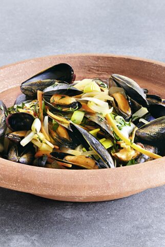 Miesmuschel-Tajine Miesmuschel-Tajine