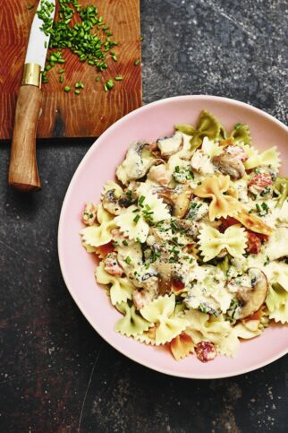 Farfalle mit Pilzen Farfalle mit Pilzen