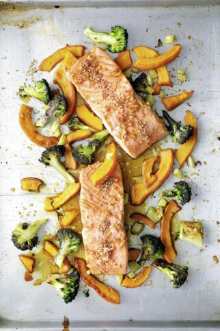 Ofenlachs mit Kürbis Ofenlachs mit Kürbis