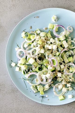 Gurkensalat mit Feta und Dill Gurkensalat mit Feta und Dill