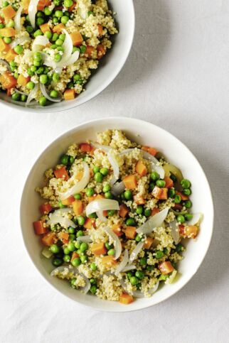 Hirse mit buntem Gemüse Hirse mit buntem Gemüse