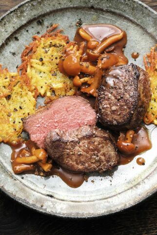 Hirschsteaks mit Waldpilzen Hirschsteaks mit Waldpilzen