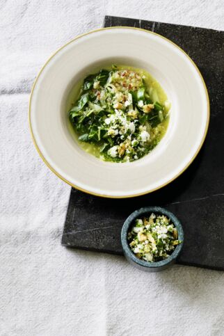 Mangoldsuppe mit Quinoa