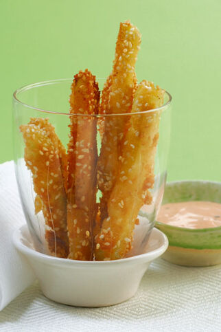 Kohlrabi-Fritten mit Tomatenmayonnaise Kohlrabi-Fritten mit Tomatenmayonnaise