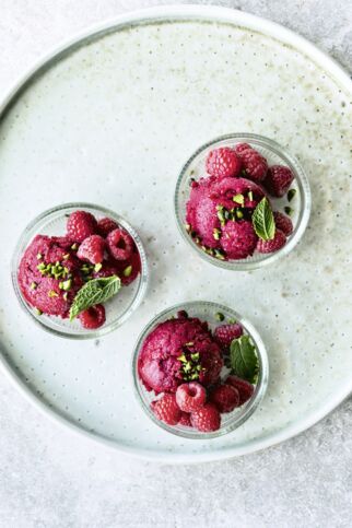 Himbeer-Rosen-Sorbet Himbeer-Rosen-Sorbet