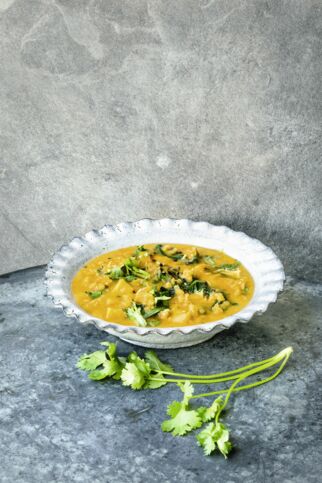 Linsen-Spinat-Suppe