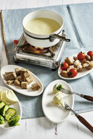 Käsefondue auf leichte Art Käsefondue auf leichte Art