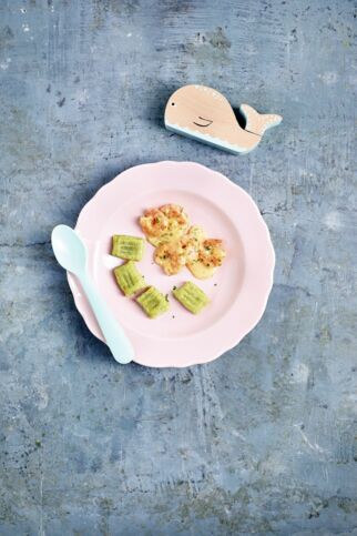 Brokkoli-Gnocchi mit Garnelensauce Brokkoli-Gnocchi mit Garnelensauce