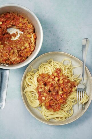 Grünkern-bolognese Grünkern-bolognese
