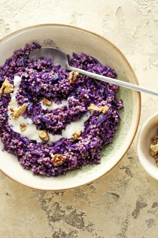 Hirsotto mit Rotkohl Hirsotto mit Rotkohl