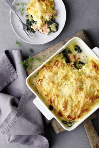 Kartoffel-Lachs-Spinat-Pie Kartoffel-Lachs-Spinat-Pie