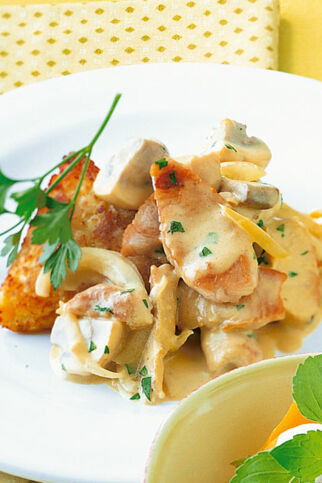 Geschnetzeltes in Senfsahne Geschnetzeltes in Senfsahne