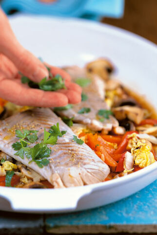 Seelachs im Chinakohlbett Seelachs im Chinakohlbett