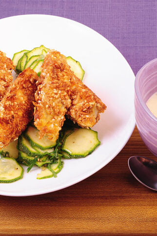 Seelachs-Sticks mit Meerrettich-Dip Seelachs-Sticks mit Meerrettich-Dip