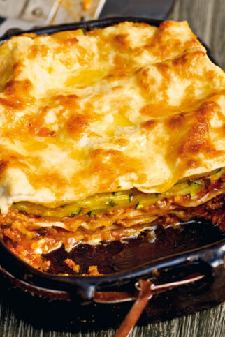 Lasagne mit Hackfleisch und gebratenem Zucchino