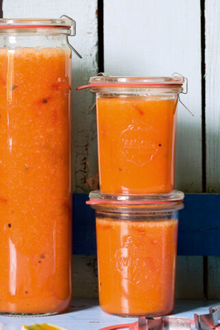 Mirabellenkonfitüre mit Aprikosen Mirabellenkonfitüre mit Aprikosen