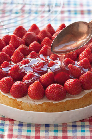 Erdbeer-Biskuit-Kuchen