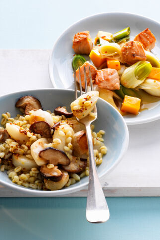 Lauchgemüse mit Lachs Lauchgemüse mit Lachs