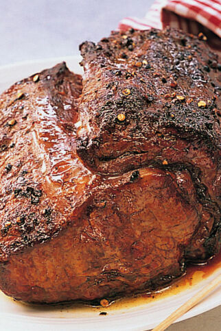Rosa gebratenes Roastbeef