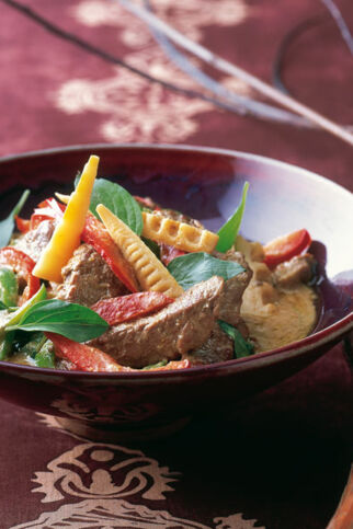 Grünes Rindfleischcurry