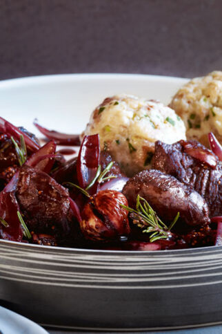Hirschragout mit Feigen und Balsamico