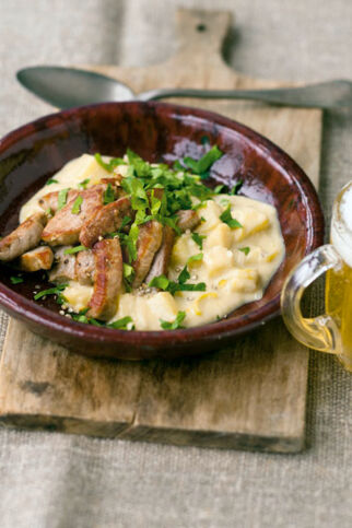 Geschnetzeltes in Kartoffel-Lauch-Sauce Geschnetzeltes in Kartoffel-Lauch-Sauce