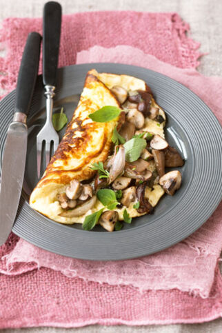 Quarkomelett mit Pilzen Quarkomelett mit Pilzen