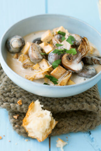 Tofuragout mit Champignons Tofuragout mit Champignons